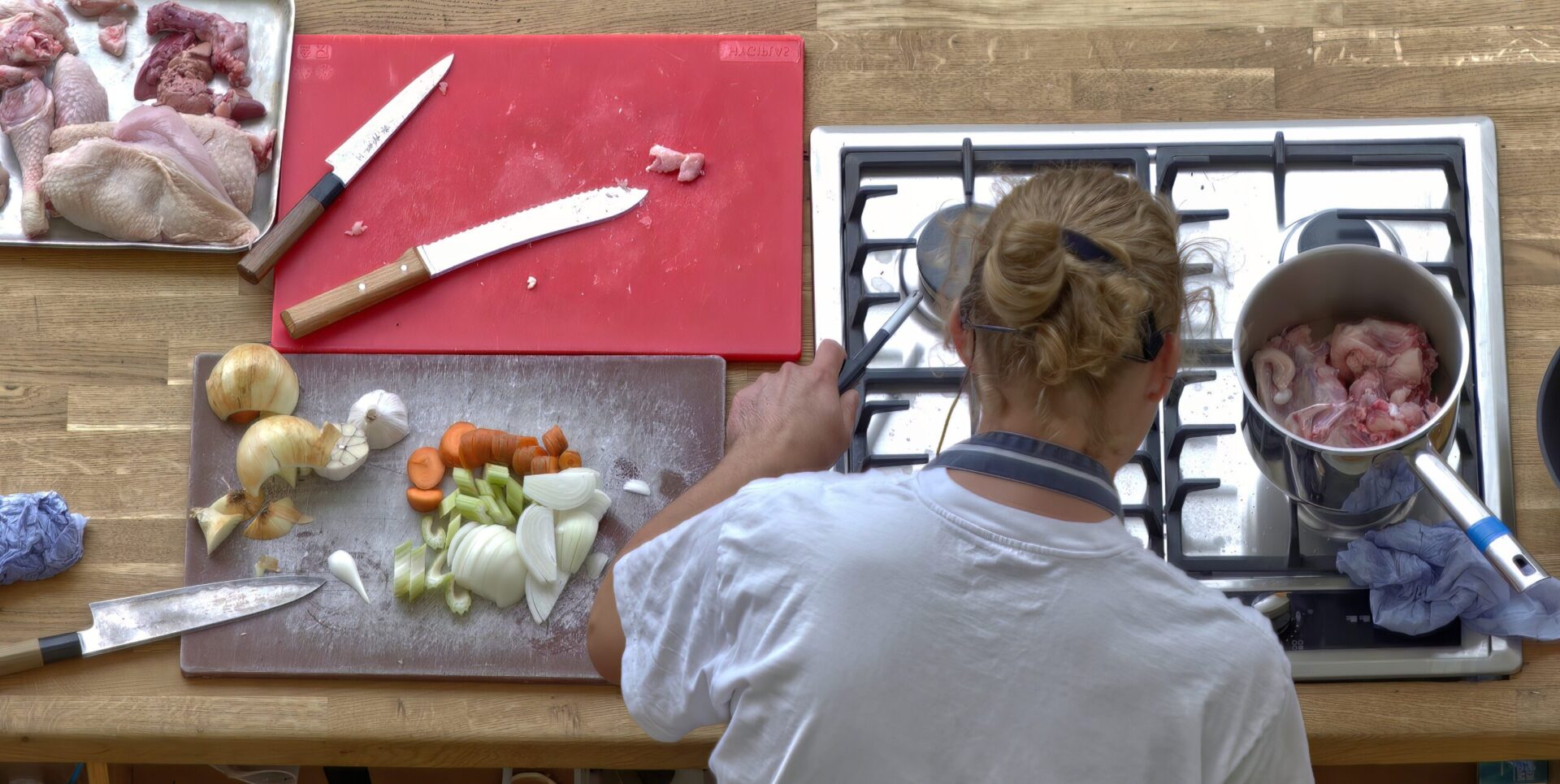 Chefs demo close up